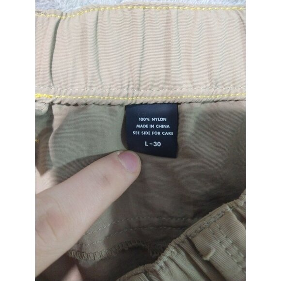 Eddie Bauer Pants Mens L x 30 Beige Hiking Zip Off Shorts Convertible Belted - Picture 9 of 12